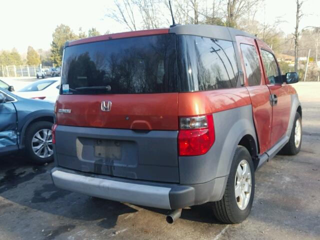 5J6YH28695L011367 - 2005 HONDA ELEMENT EX ORANGE photo 4