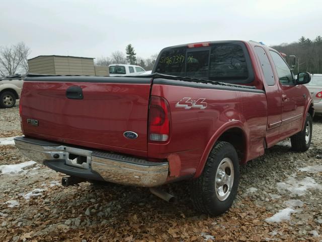 1FTRX18W72NB25424 - 2002 FORD F150 RED photo 4