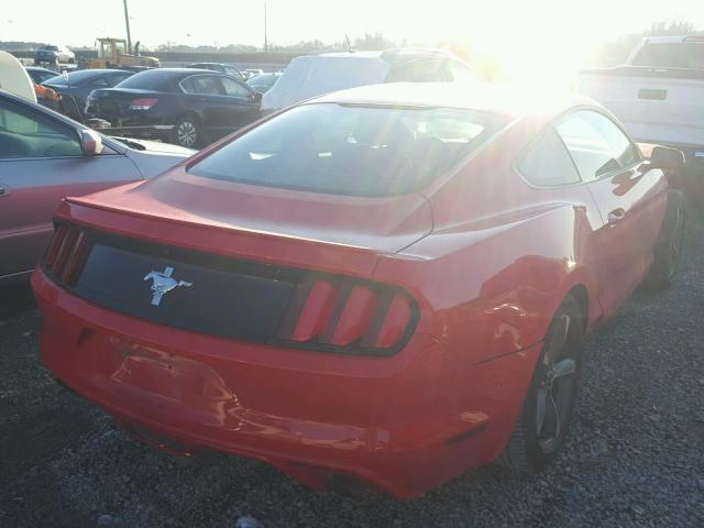 1FA6P8AMXF5344104 - 2015 FORD MUSTANG RED photo 4