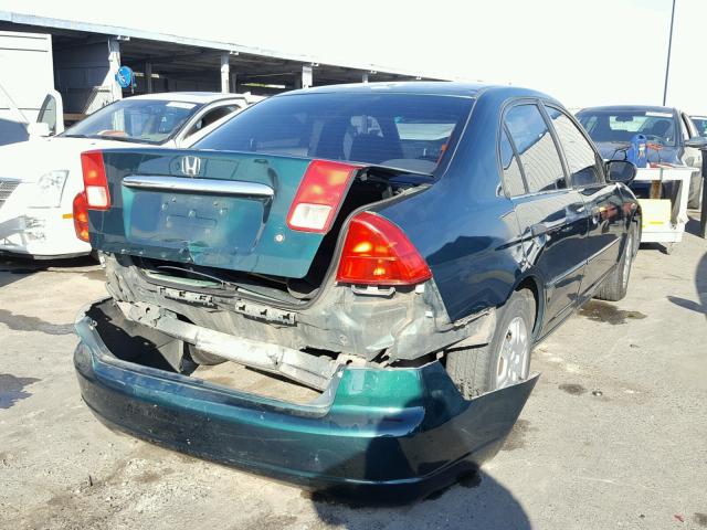 2HGES16561H584377 - 2001 HONDA CIVIC LX GREEN photo 4