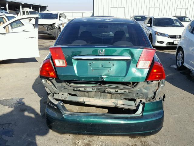 2HGES16561H584377 - 2001 HONDA CIVIC LX GREEN photo 9