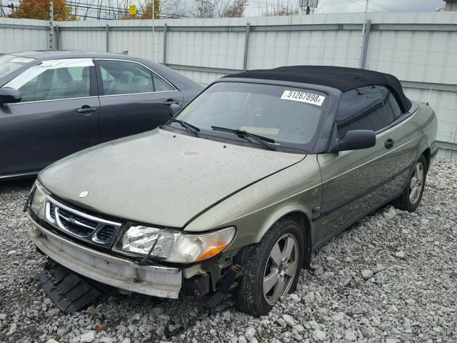 YS3DD78N9X7062425 - 1999 SAAB 9-3 S GREEN photo 2