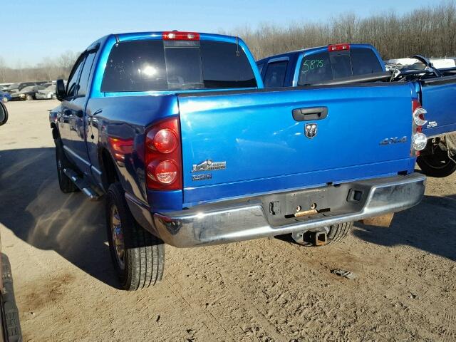 3D7KS28A18G233779 - 2008 DODGE RAM 2500 S BLUE photo 3