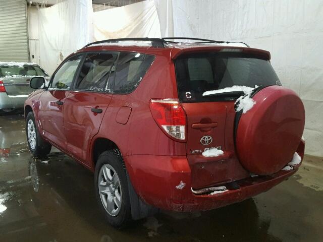 JTMBD33V876037696 - 2007 TOYOTA RAV4 RED photo 3