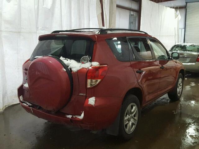 JTMBD33V876037696 - 2007 TOYOTA RAV4 RED photo 4