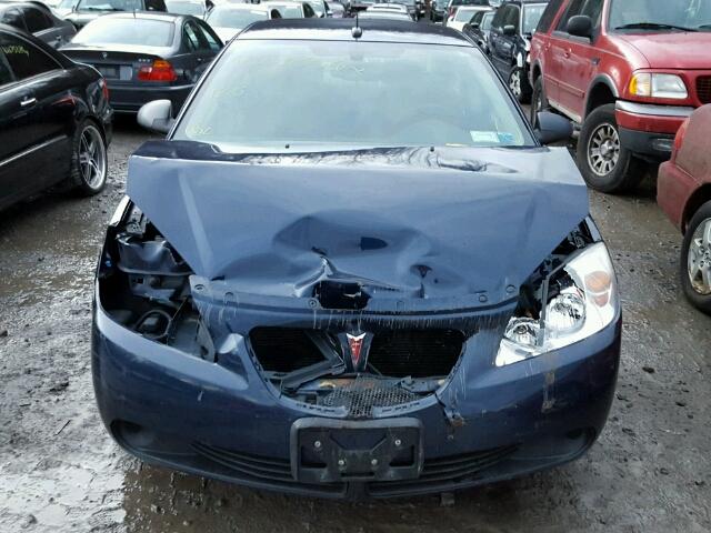 1G2ZF57B184306742 - 2008 PONTIAC G6 VALUE L BLUE photo 9