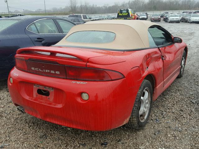 4A3AX35G7VE087135 - 1997 MITSUBISHI ECLIPSE SP RED photo 4