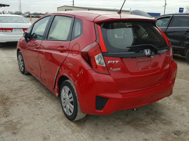 JHMGK5H59GX003291 - 2016 HONDA FIT LX RED photo 3