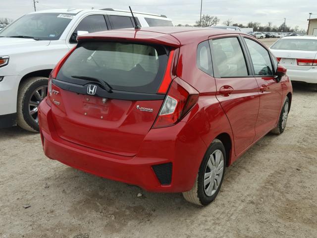 JHMGK5H59GX003291 - 2016 HONDA FIT LX RED photo 4