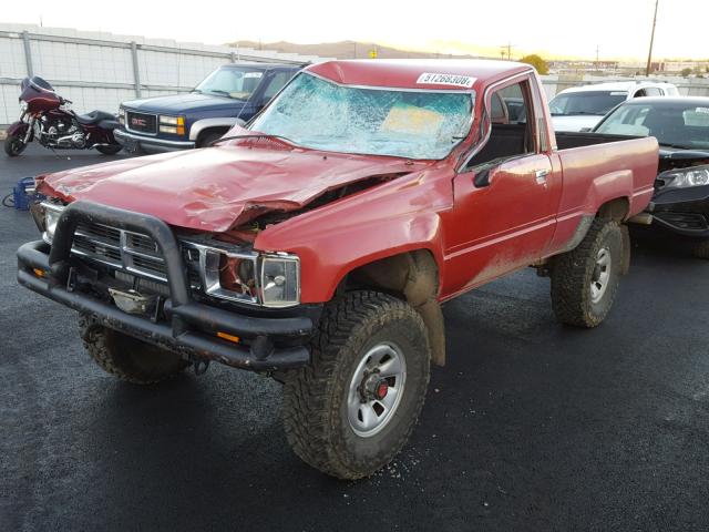 JT4VN63C1J0023336 - 1988 TOYOTA PICKUP SHO RED photo 2