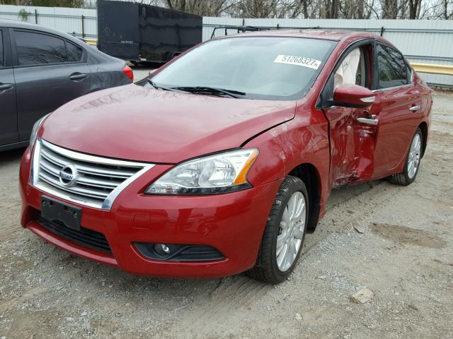 3N1AB7AP9DL720833 - 2013 NISSAN SENTRA S MAROON photo 2