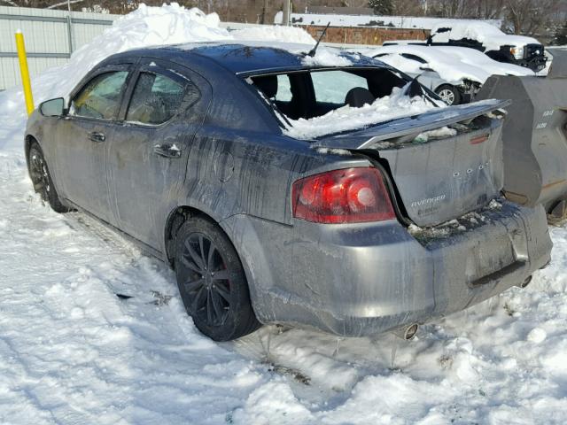 1C3CDZAGXDN749161 - 2013 DODGE AVENGER SE GRAY photo 3