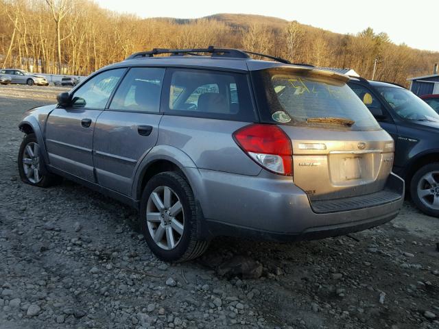 4S4BP61C687360453 - 2008 SUBARU OUTBACK 2. GRAY photo 3