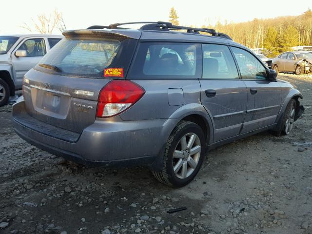 4S4BP61C687360453 - 2008 SUBARU OUTBACK 2. GRAY photo 4