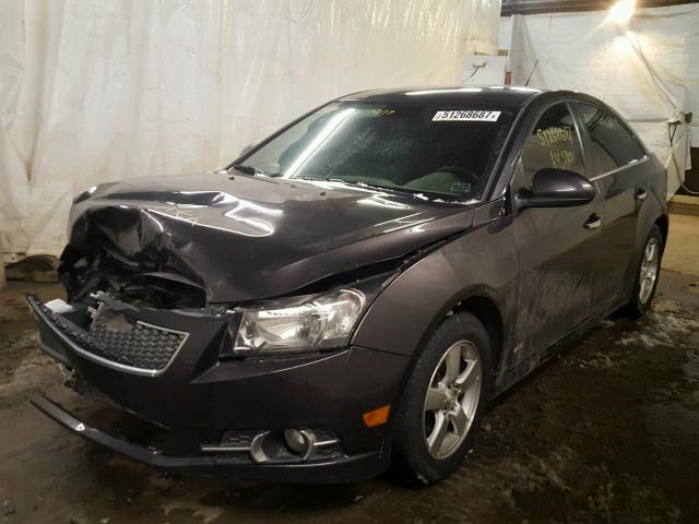 1G1PD5SB5E7153673 - 2014 CHEVROLET CRUZE LT CHARCOAL photo 2