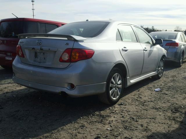 2T1BU40E69C170091 - 2009 TOYOTA COROLLA BA SILVER photo 4