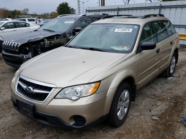 4S4BP60C997319625 - 2009 SUBARU OUTBACK GOLD photo 2