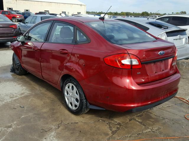 3FADP4BJ7DM225292 - 2013 FORD FIESTA SE RED photo 3