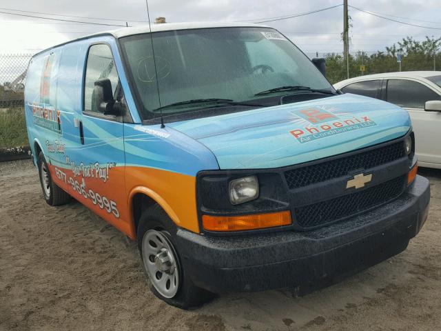 1GCSGAFX0D1136238 - 2013 CHEVROLET EXPRESS G1 BLUE photo 1