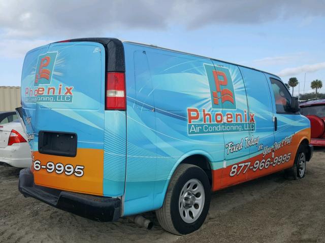 1GCSGAFX0D1136238 - 2013 CHEVROLET EXPRESS G1 BLUE photo 4