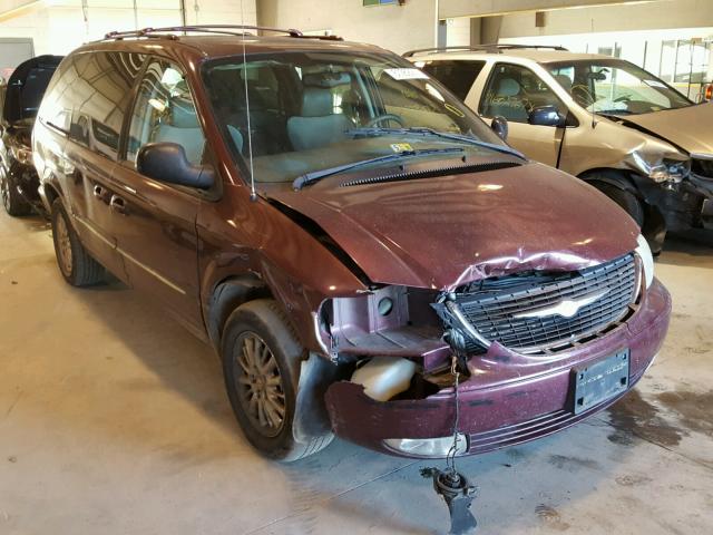 2C8GP64L13R162035 - 2003 CHRYSLER TOWN & COU BURGUNDY photo 1