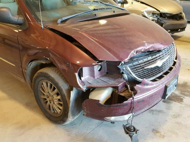 2C8GP64L13R162035 - 2003 CHRYSLER TOWN & COU BURGUNDY photo 9