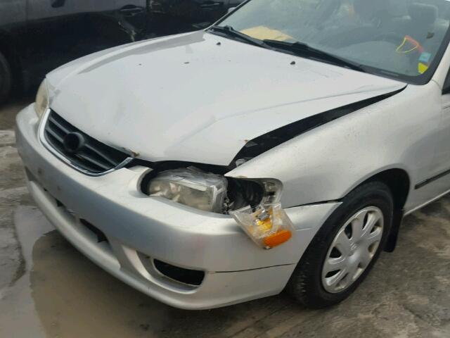 2T1BR12E91C825183 - 2001 TOYOTA COROLLA CE SILVER photo 9