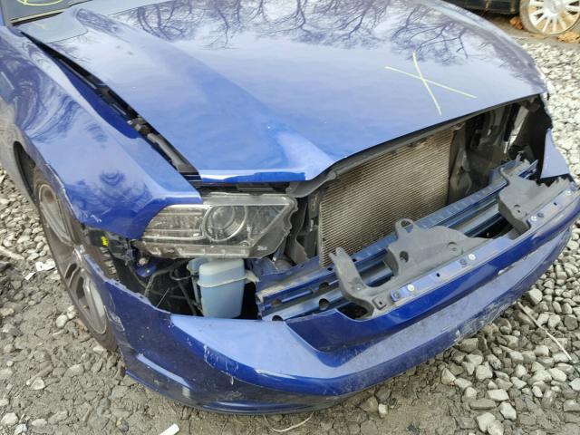 1ZVBP8AM1D5211623 - 2013 FORD MUSTANG BLUE photo 9