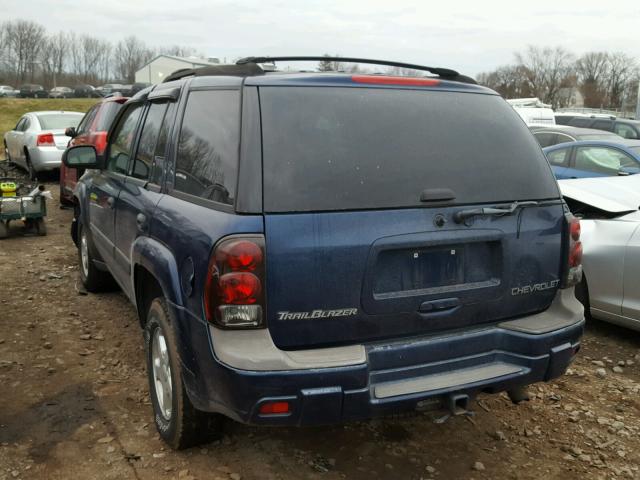 1GNDT13S432189151 - 2003 CHEVROLET TRAILBLAZE BLUE photo 3