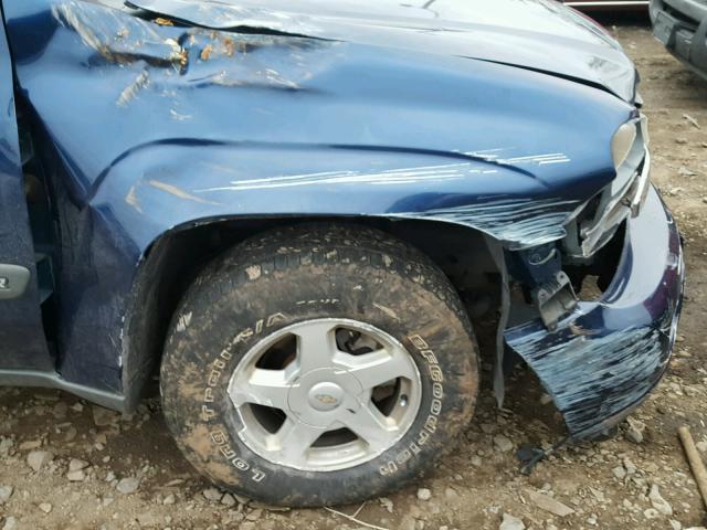 1GNDT13S432189151 - 2003 CHEVROLET TRAILBLAZE BLUE photo 9