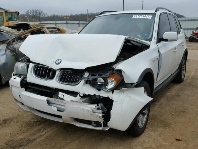 WBXPA93486WG88260 - 2006 BMW X3 3.0I WHITE photo 2