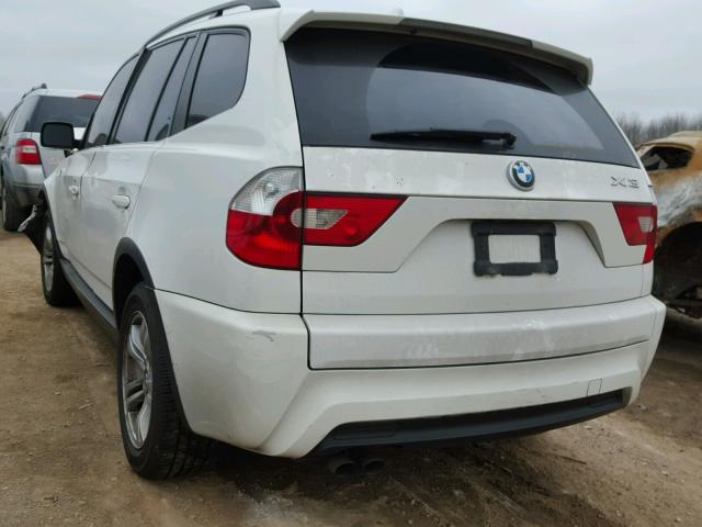 WBXPA93486WG88260 - 2006 BMW X3 3.0I WHITE photo 3