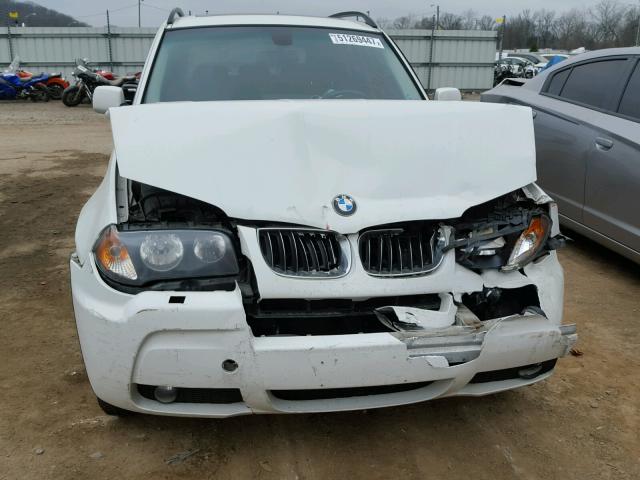 WBXPA93486WG88260 - 2006 BMW X3 3.0I WHITE photo 9