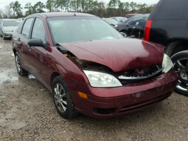 1FAHP34N07W316212 - 2007 FORD FOCUS ZX4 MAROON photo 1