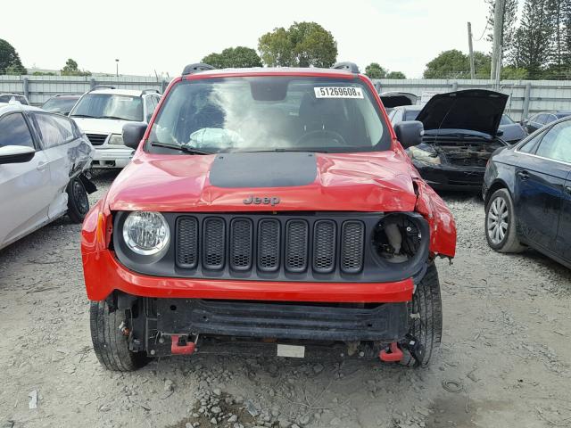 ZACCJBCT5GPD01525 - 2016 JEEP RENEGADE T RED photo 9