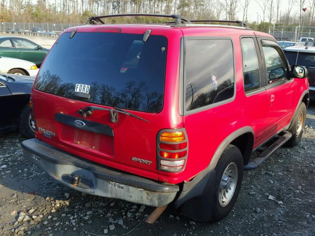 1FMYU22E2XUB16276 - 1999 FORD EXPLORER RED photo 4