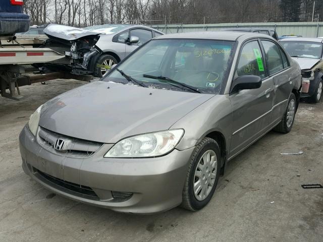 2HGES16544H502389 - 2004 HONDA CIVIC LX GOLD photo 2