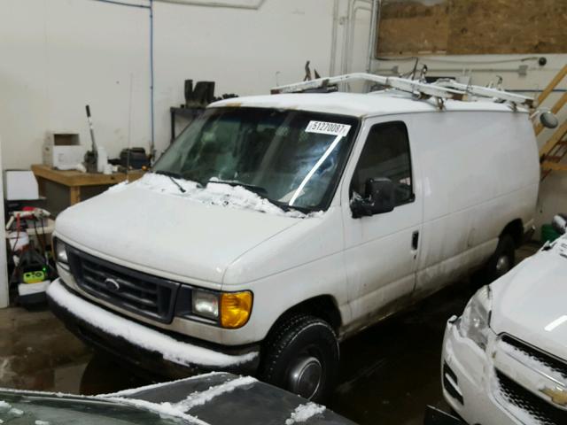 1FTNE24W44HA44785 - 2004 FORD ECONOLINE WHITE photo 2