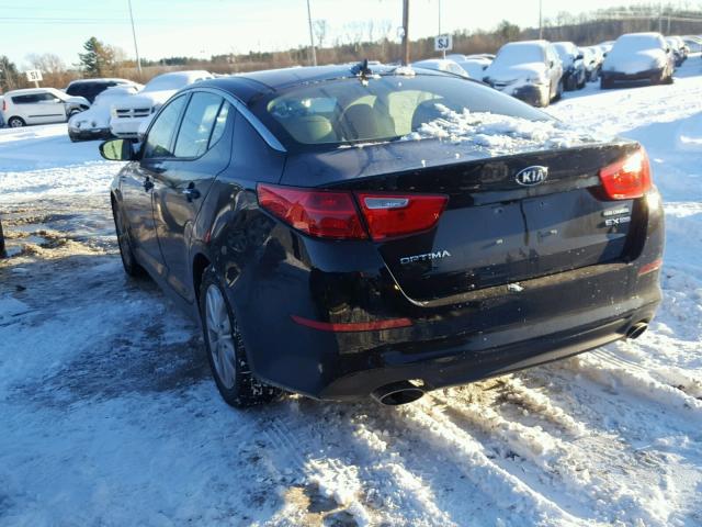 5XXGN4A7XEG348896 - 2014 KIA OPTIMA EX BLACK photo 3