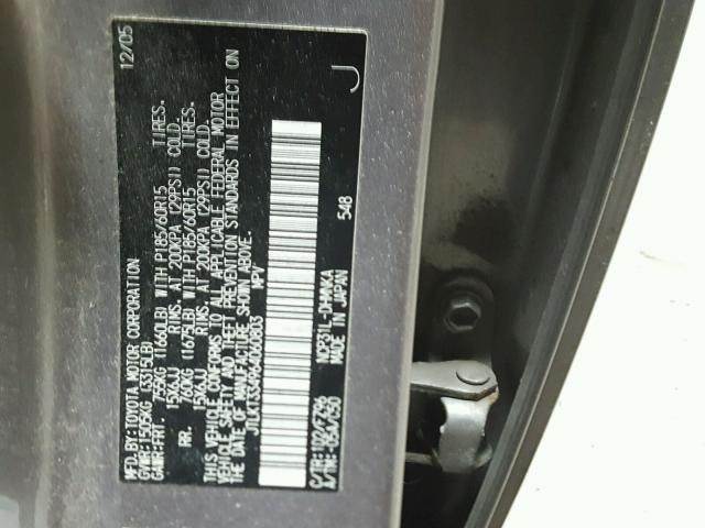 JTLKT334964060803 - 2006 TOYOTA SCION XB 银色 照片 10