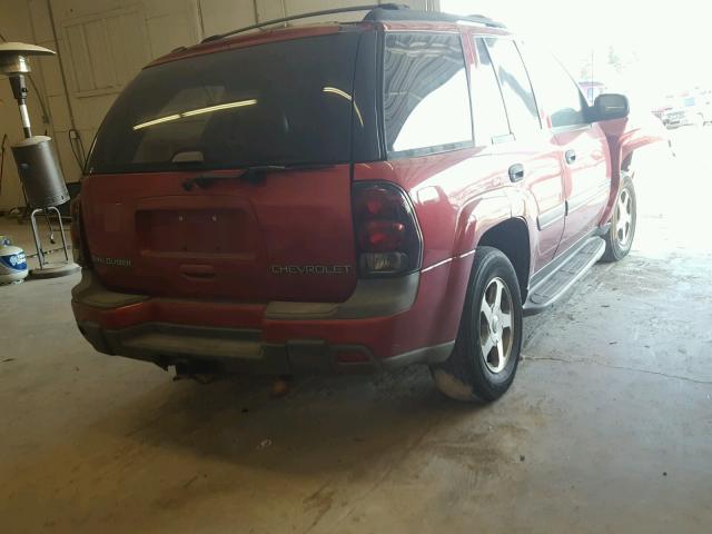 1GNDT13S522173409 - 2002 CHEVROLET TRAILBLAZE MAROON photo 4