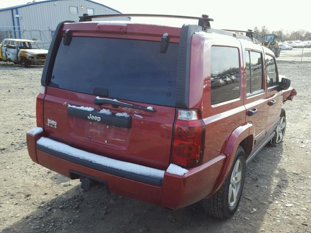 1J8HG48K06C272379 - 2006 JEEP COMMANDER RED photo 4