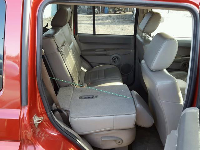 1J8HG48K06C272379 - 2006 JEEP COMMANDER წითელი ფოტო 6