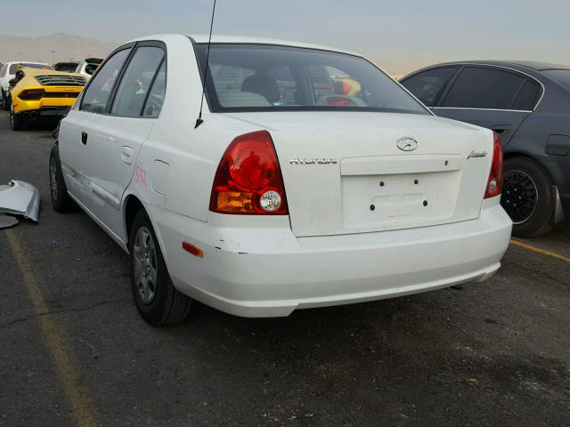 KMHCG45C63U488723 - 2003 HYUNDAI ACCENT GL WHITE photo 3