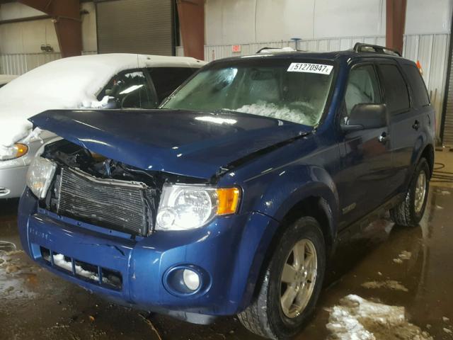 1FMCU03Z28KC72802 - 2008 FORD ESCAPE XLT BLUE photo 2