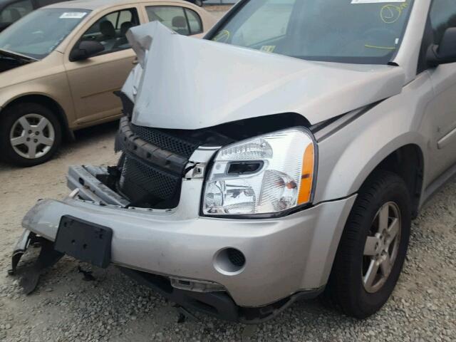 2CNDL13F976252485 - 2007 CHEVROLET EQUINOX LS SILVER photo 10