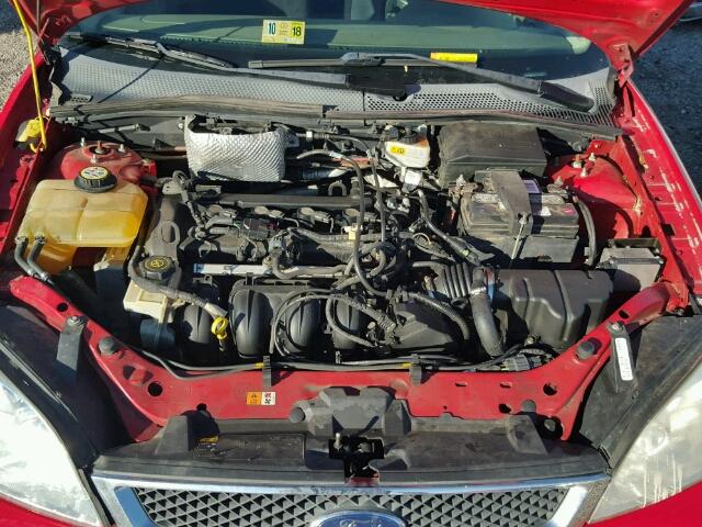 1FAFP34N97W267700 - 2007 FORD FOCUS ZX4 RED photo 7