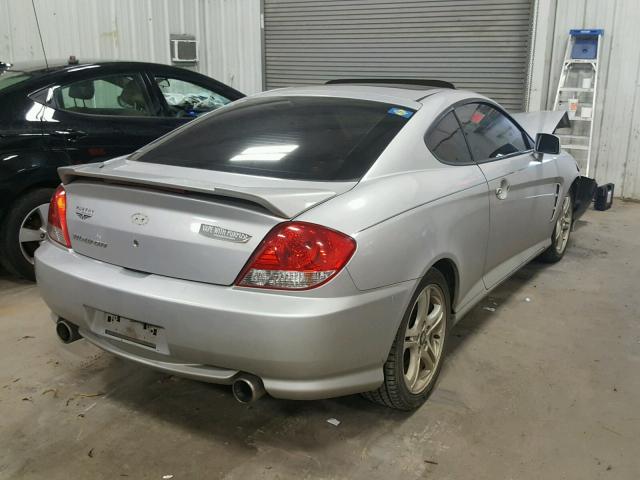 KMHHM65D66U194357 - 2006 HYUNDAI TIBURON GS SILVER photo 4