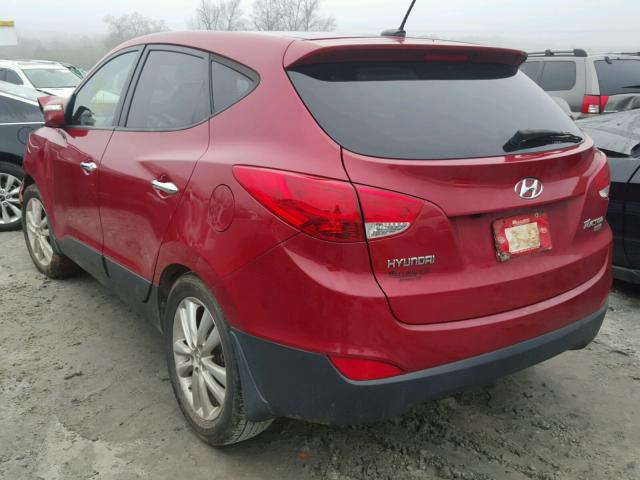 KM8JU3AC8BU236146 - 2011 HYUNDAI TUCSON GLS RED photo 3