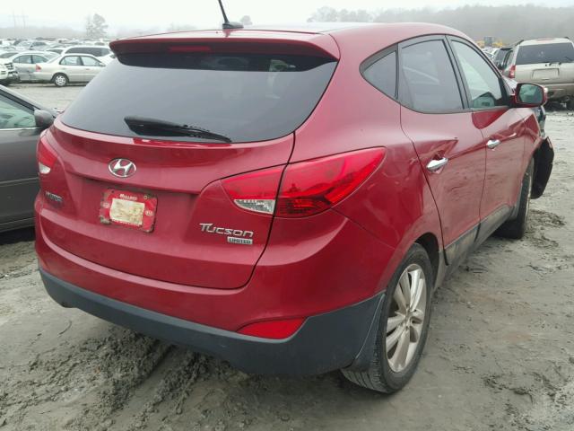 KM8JU3AC8BU236146 - 2011 HYUNDAI TUCSON GLS RED photo 4